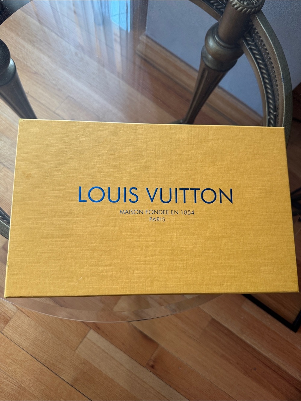 Louis Vuitton Yellow Box with Blue Logo